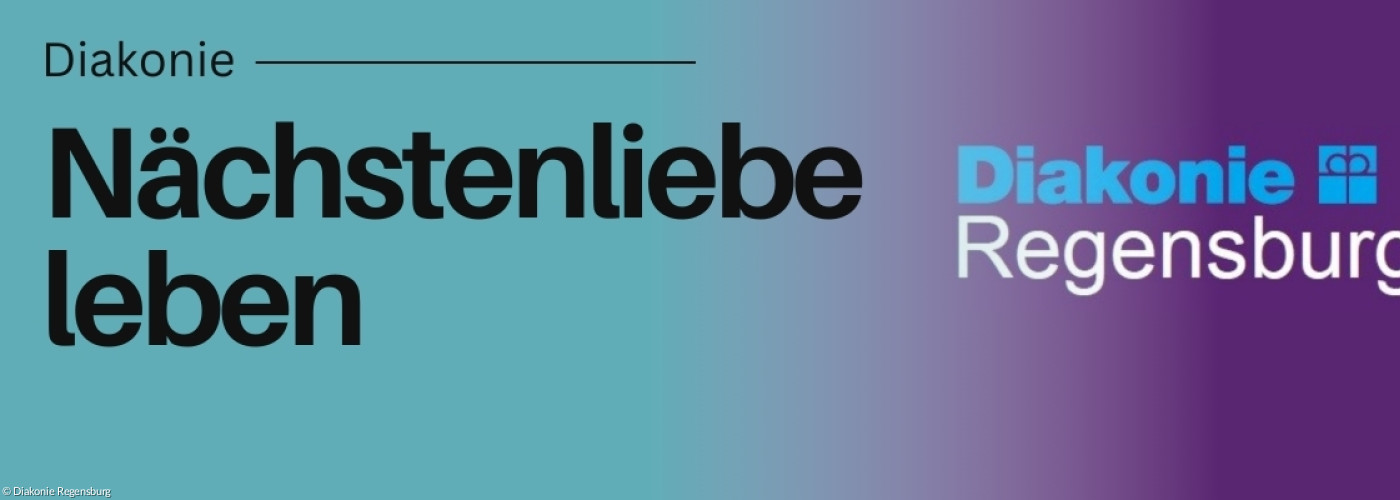 Logo der Diakonie mit dem Slogan Nächstenliebe leben.