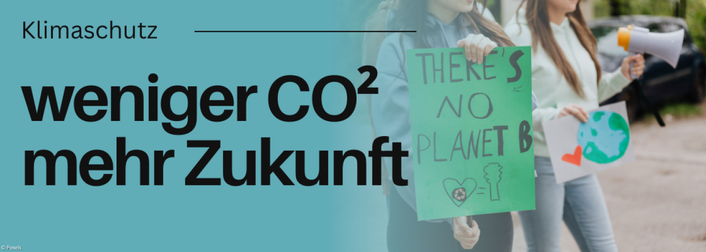 2 Frauen mit Plakaten auf denen steht. There ist no Planet B und Zeichnungen dazu.