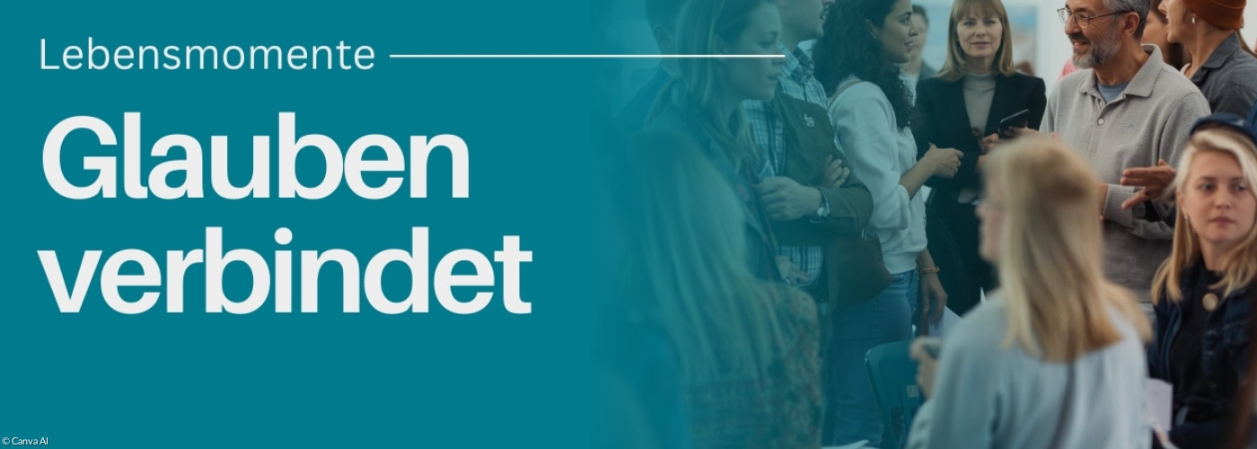 Personen, die miteinander im Gespräch sind und in einem kleinen Kreis stehen.