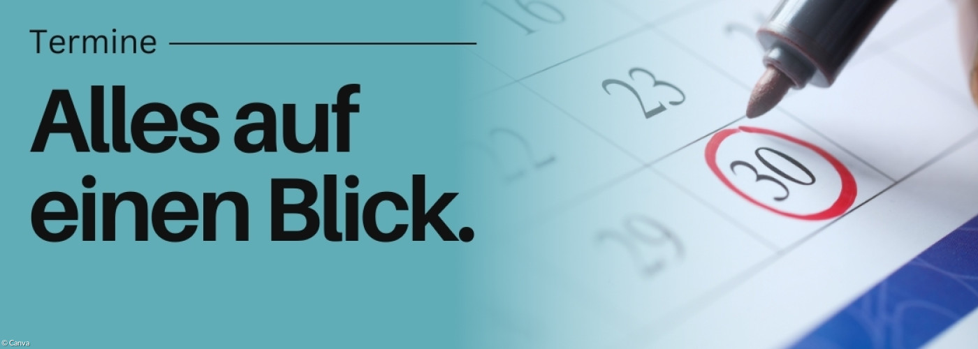 Kalender, auf dem ein Tag mit rotem Stift eingekreist wird.