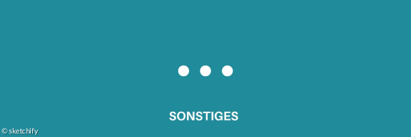 weiße drei Punkte. Darunter steht in weißen Großbuchstaben: Sonstiges
