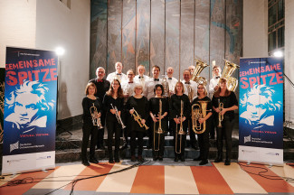 Posaunenchor St. Matthäus bei der Aufnahme für den Deutschen Orchesterwettbewerb 2021
