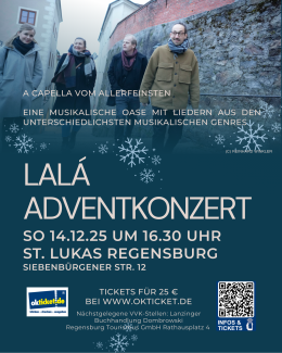 Plakat für das Adventskonzert von LALA