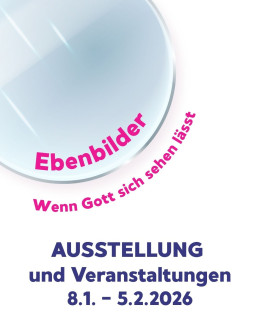 Plakat zur Ausstellung "Ebenbilder- Wenn Gott sich sehen lässt."