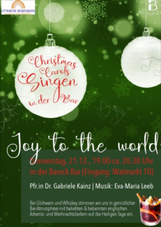 Plakat Christmas Carols in der Bar